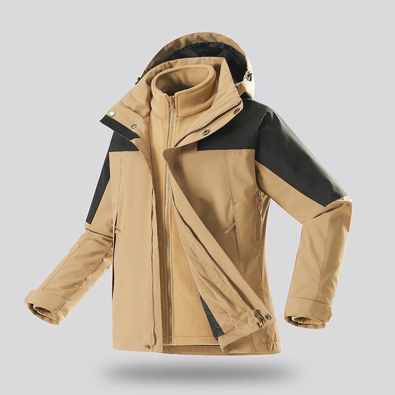 Unisex 3-in-1 Outdoor Winter Jacket: Waterproof, Windproof Ski and Workwear, Custom LOGO Available M