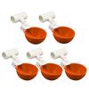 5Pcs Chicken Drinker with 1/2" PVC Tee Fittings Chicks Duck Goose Turkey Poultry Waterer Feeder Leakproof Large Automatic
