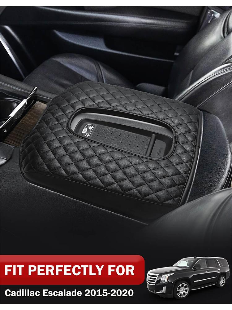 Leather Car Center Console Car Armrest Cover Protector Pad Car Interior For Cadillac Escalade 2015-2020 Accessories