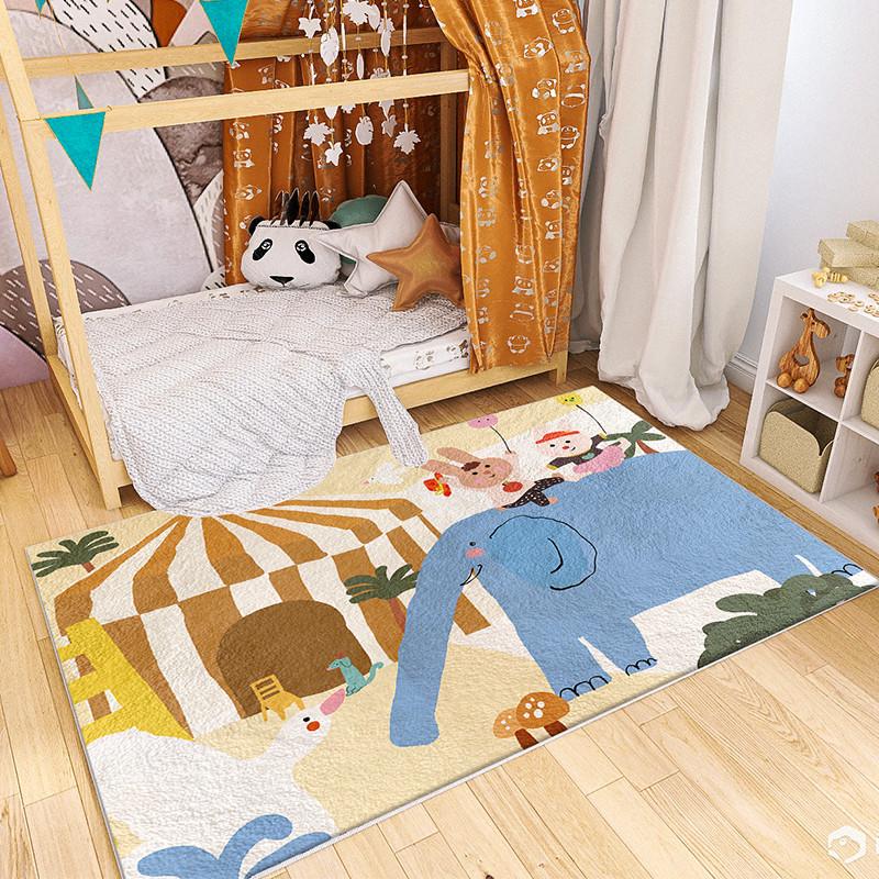 Cartoon Style Living Room Decoration Anti-Slip Carpet Large Size Rugs For Bedroom Thick Plush Children Floor Mat Fluffy Soft Rug
