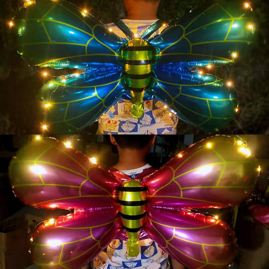 Flashing Luminous Bee Wings Balloon Toy - Kids' Inflatable Festival Gift