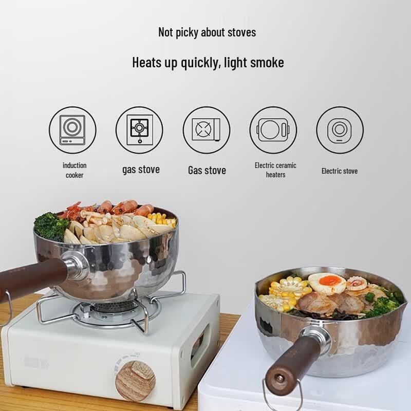 OOU 18cm Stainless Steel Yukihira Pot