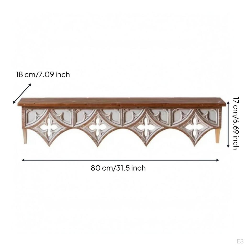 Ornate Wall Shelf Openwork Carved EuropeanStyle French Country Decor A1622