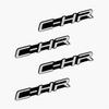 4/10pcs car audio decorate 3D Aluminum Badge Emblem Sticker Car Styling For Toyota CHR C-HR 2017 2018 Accessories