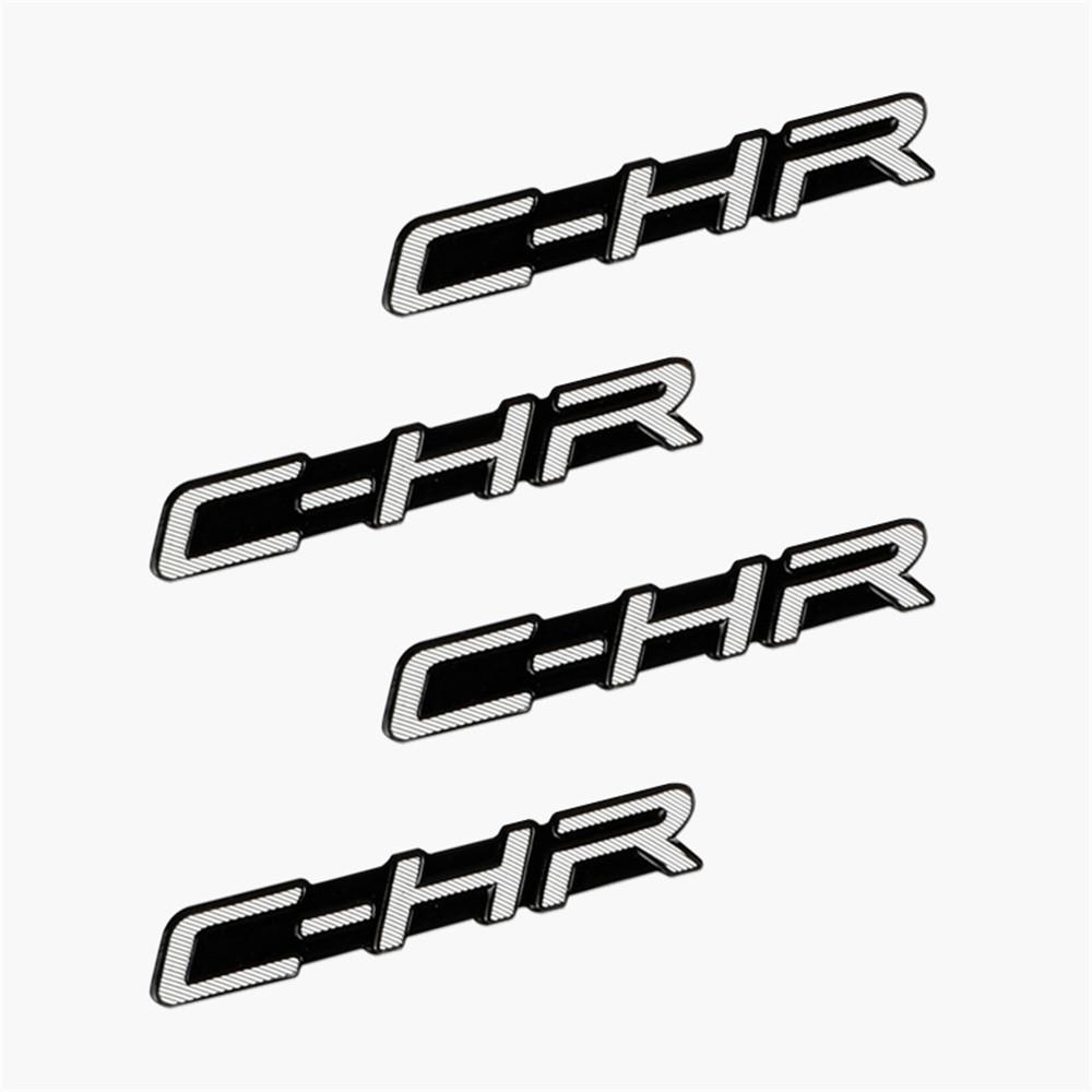 4/10pcs car audio decorate 3D Aluminum Badge Emblem Sticker Car Styling For Toyota CHR C-HR 2017 2018 Accessories