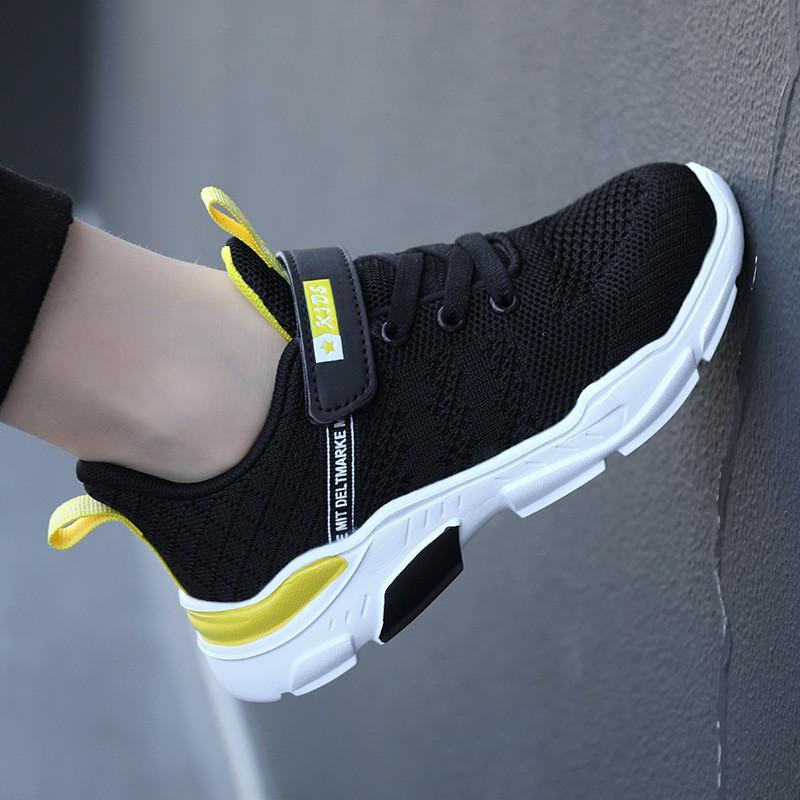 Boys Knit Mesh Sneakers Kids School Running Shoes Lightweight Breathable Sport Footwear Size 28-39