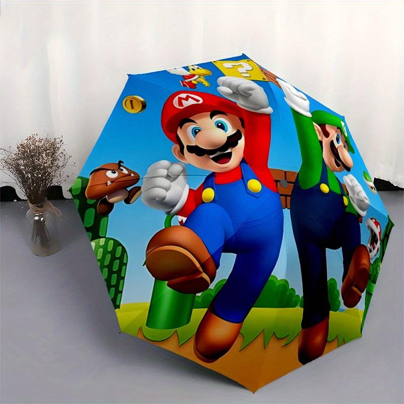 1pc Mario & Luigi Automatic Opening and Closing Folding - A Good Choice for Gifts, Fashionable and Convenient Umbrella With Cute Cartoon Cha