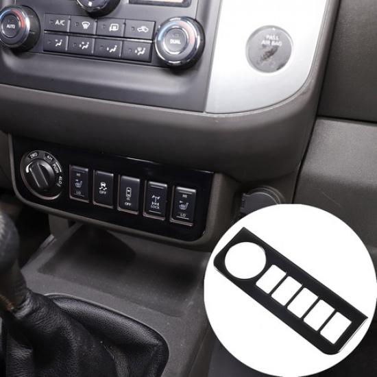 Glossy Piano Black 4WD Switch Bezel Trim Sticker For Nissan Frontier 2005-21
