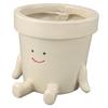 Sitting Flower Pot Cute Face Resin Planter Decorative Succulent Flowerpot with Drain Hole for