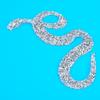 SnakE Shaped Rhinestones Trim Ribbon Mesh Wrap Roll   Clothing Accessories Applique (Silver)