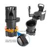 Car Drink Beverage Storage Solution Flexible Adjustment Carbon Fiber Look 360 Degree Rotating Base for Frequent Drivers