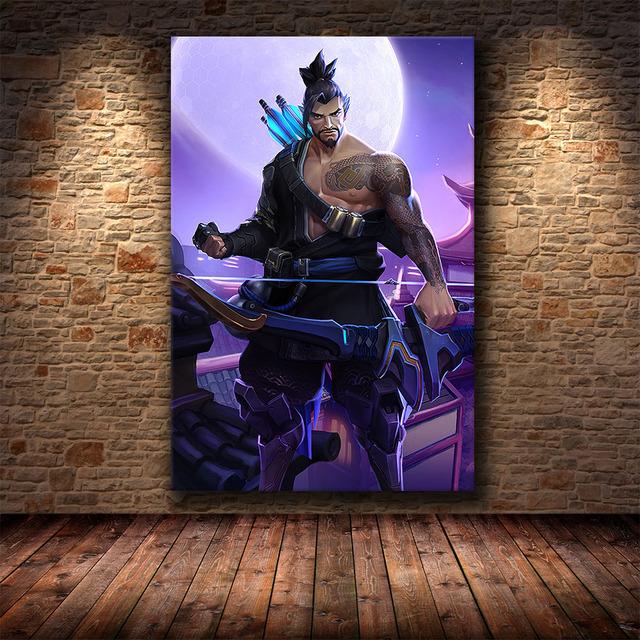 Overwatch Online Game Poster HD Canvas Painting Wall Art Modern Living Room Bedroom Boys Room Dormitory Game Room Cuadros Decor