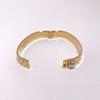 Louis Vuitton Monogram Small Size Bracelet Cuff Nanogram Gold Women M00251 Used