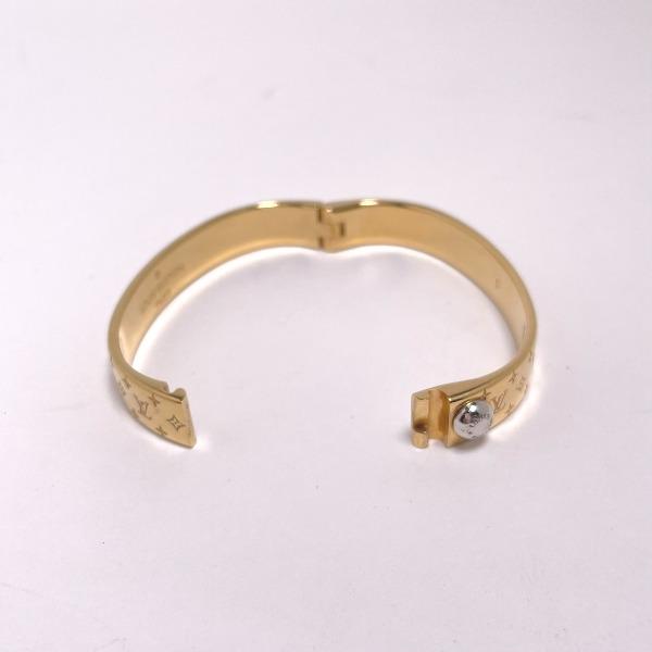 Louis Vuitton Monogram Small Size Bracelet Cuff Nanogram Gold Women M00251 Used