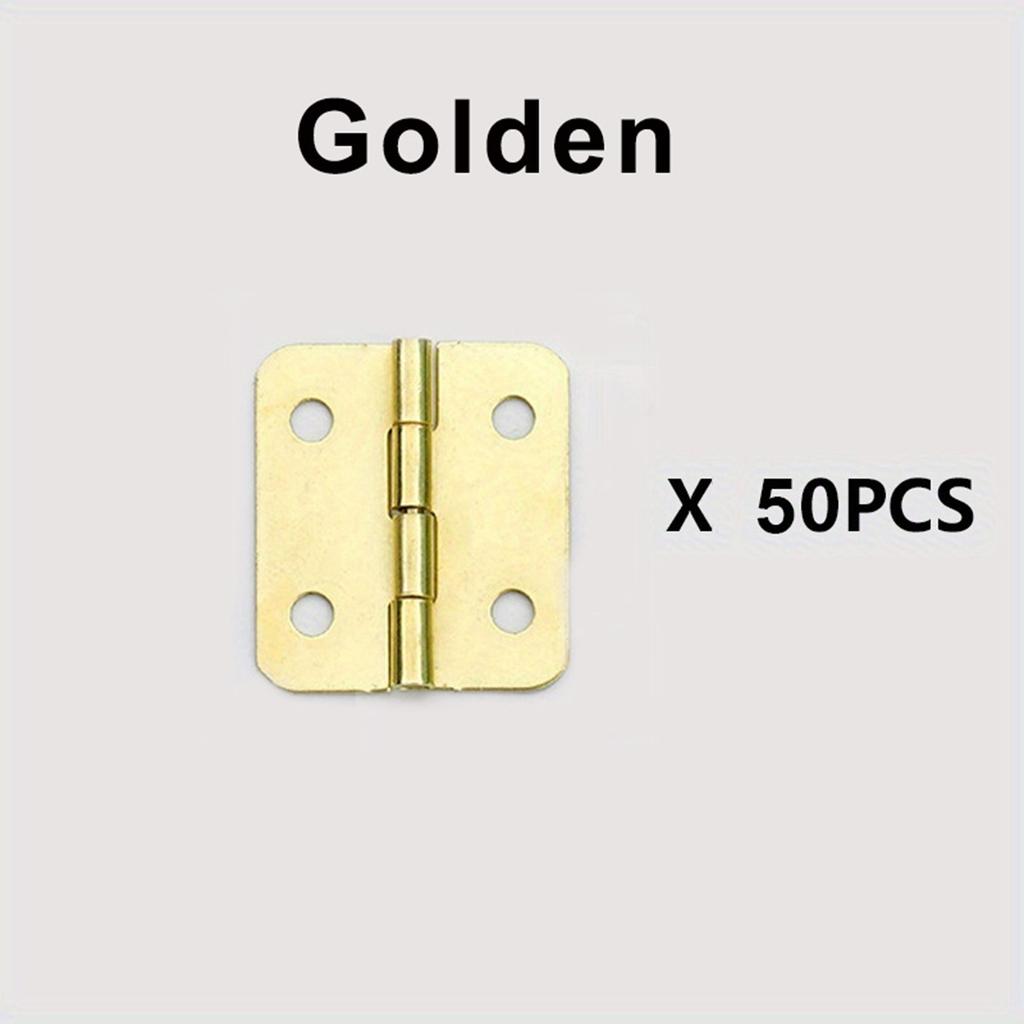 50pcs Mini Hinge Retro Decoration Hinges with Screw For Crafts Wooden Box Jewelry Chest Cabinet