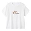 White bamboo cotton ice silk short-sleeved T-shirt women's summer new design sense high-end white-collar printed top