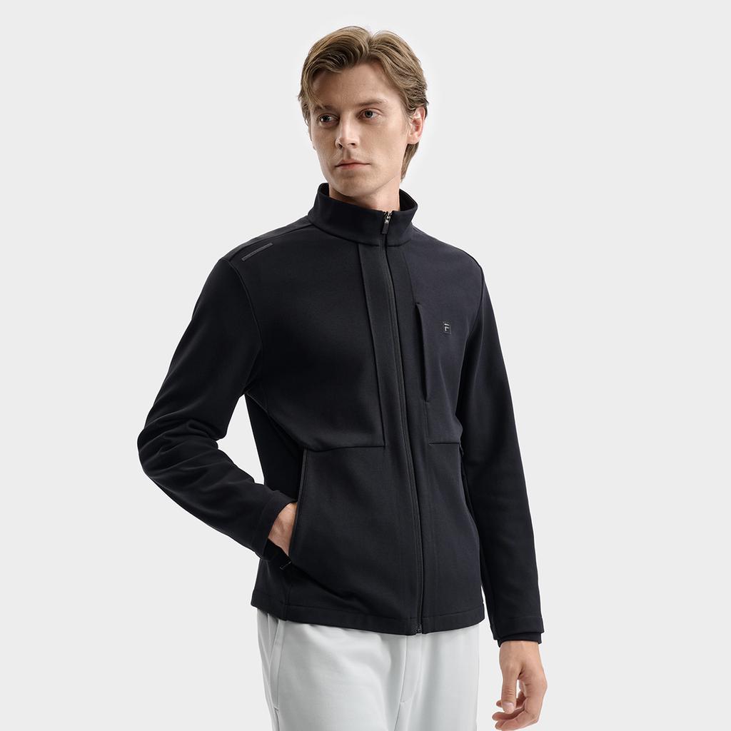 Fila White Simple Fashion Casual Versatile Fleece Warm Jacket Men Jacket Black F11M543502FBK
