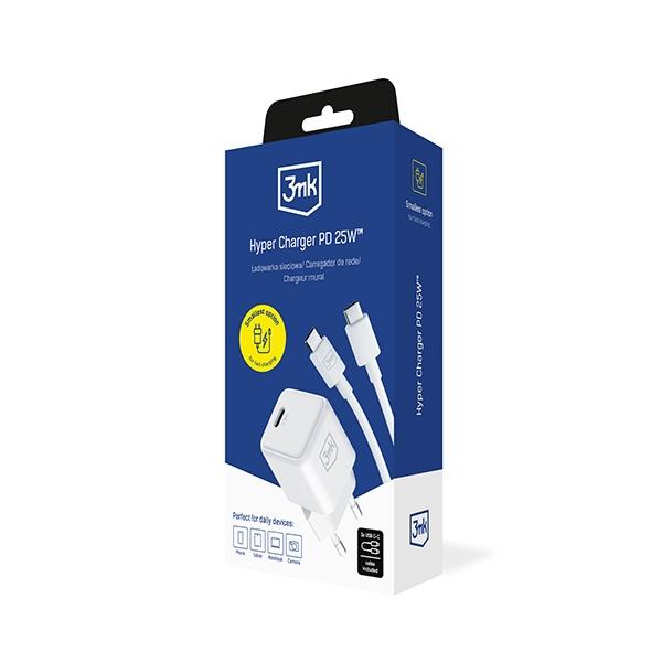 Ładowarka sieciowa 25W 3MK Power Delivery USB-C Biała