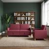 Storage Sofa Set 2 pcs Burgundy Polyester