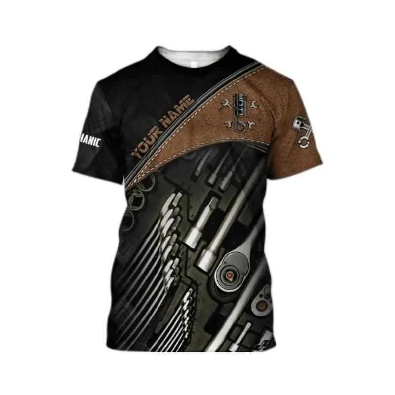 Men's Fashion 3D Printed Men's T-Shirt Round Neck Short Sleeve Trendy Street Wear
