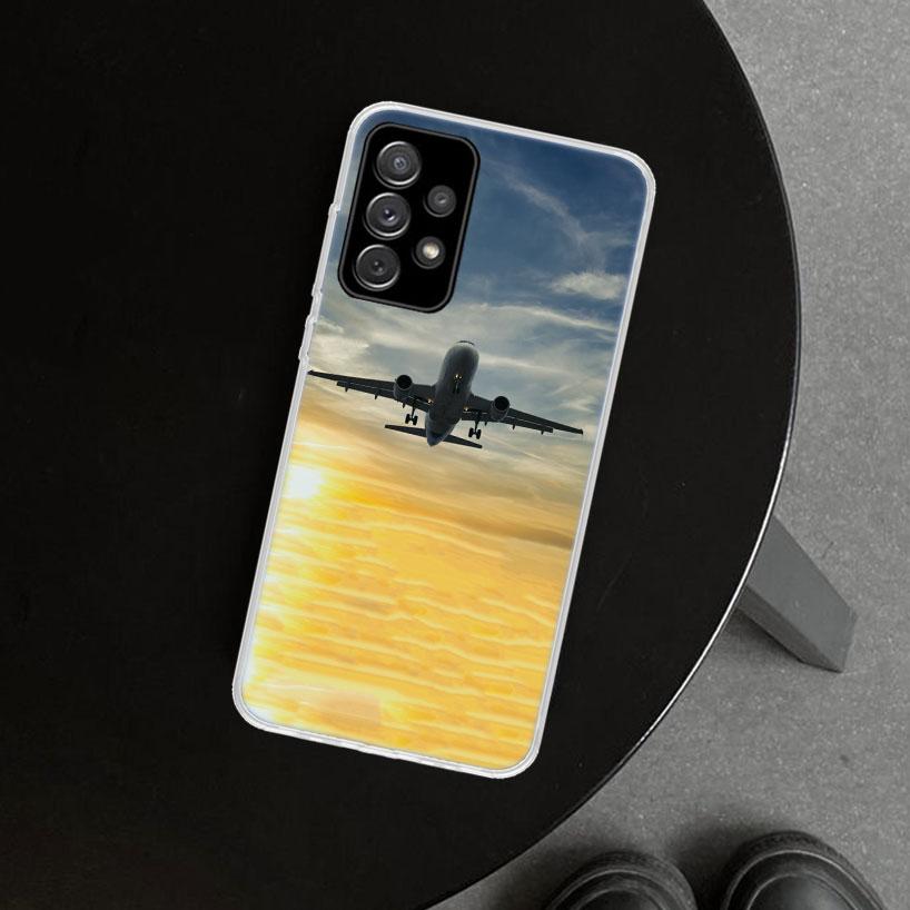 Aircraft Airplane Plane Fly Travel Cloud Phone Case for Samsung Galaxy A17 A16 A26 A36 A56 A57 A37 A15 A25 A35 A55 A14 A24 A34 A