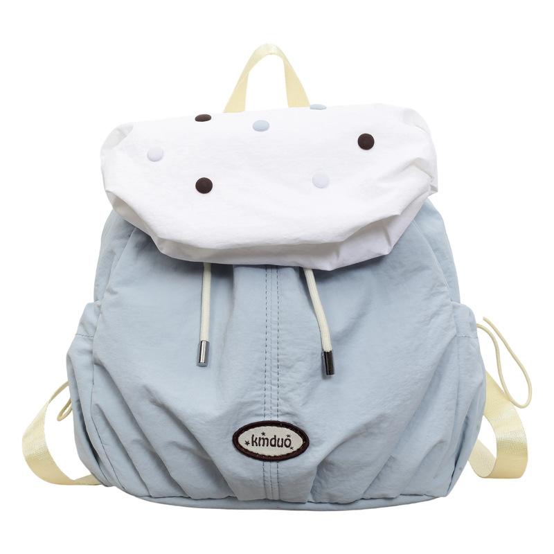 Schoolbag Korean Cartoon Drawstring Backpack Women's 1011 New Daily Travel Girl Style Schoolbag Light Class Commute