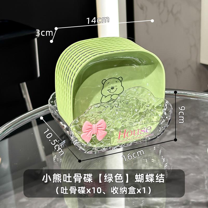 Exquisite Spuckknochenplatte Kreative Haushalts-Esstisch Spuckknochen-Schlackeplatte Aufbewahrungsplatte Lebensmittelgeeignete Obstplatte