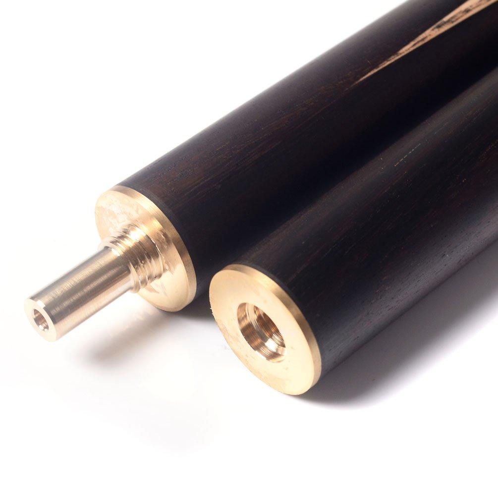 CUESOUL 57" Handcrafted 3/4 Jointed Snooker Cue with Extension and Aluminum Cue Case (D309)