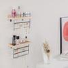 Lolalet Hanging Jewelry Organizer Wall Mount with Earrings, Bracelets, Necklaces Hooks - Easy Install Free Combination Jewelry Holder for Wall