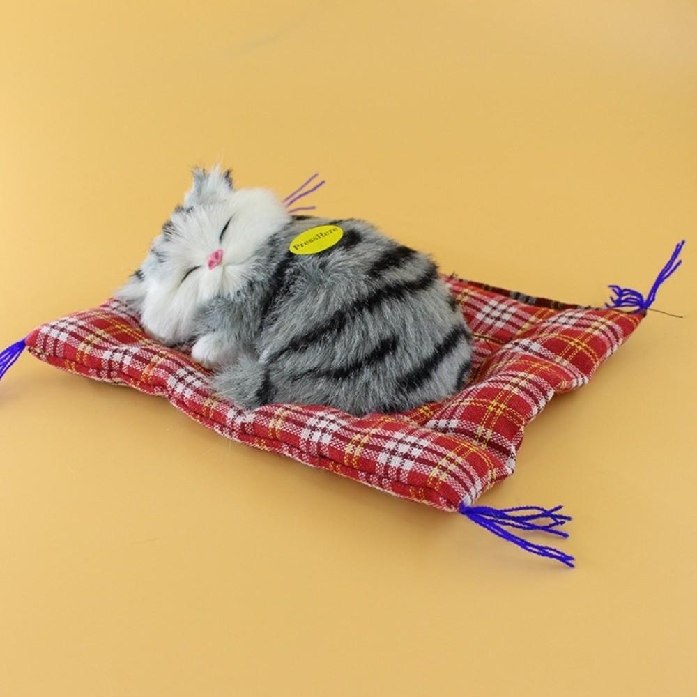 Simulation Sounding Kitten Sounding Toy Sleeping Kittens Cat Plush Toy Cute Kitten Plush Toy  Home