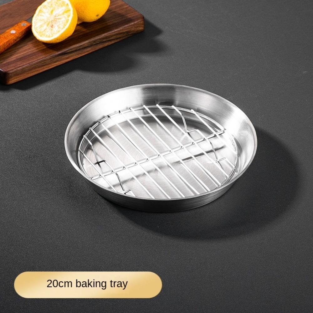 Elevated Mesh Barbecue Tray 304 Stainless Steel Baking Tray Multi-purpose Tray  Air Fryer