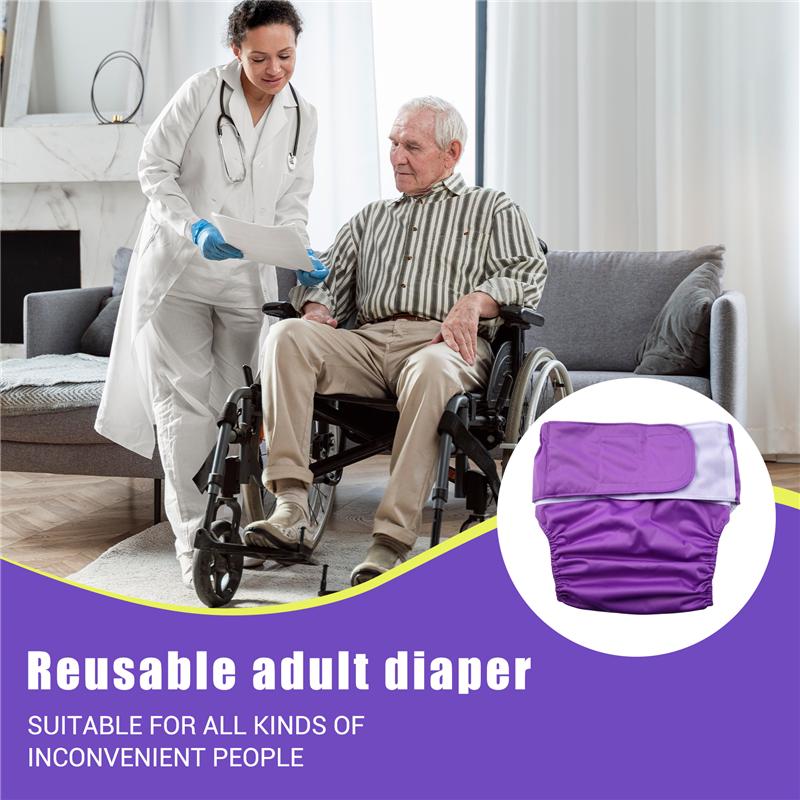 M-Modern-Super Large Reusable Adult Diaper For Old People And Disabled, Size Adjustable Waterproof Incontinence Pants Underwear