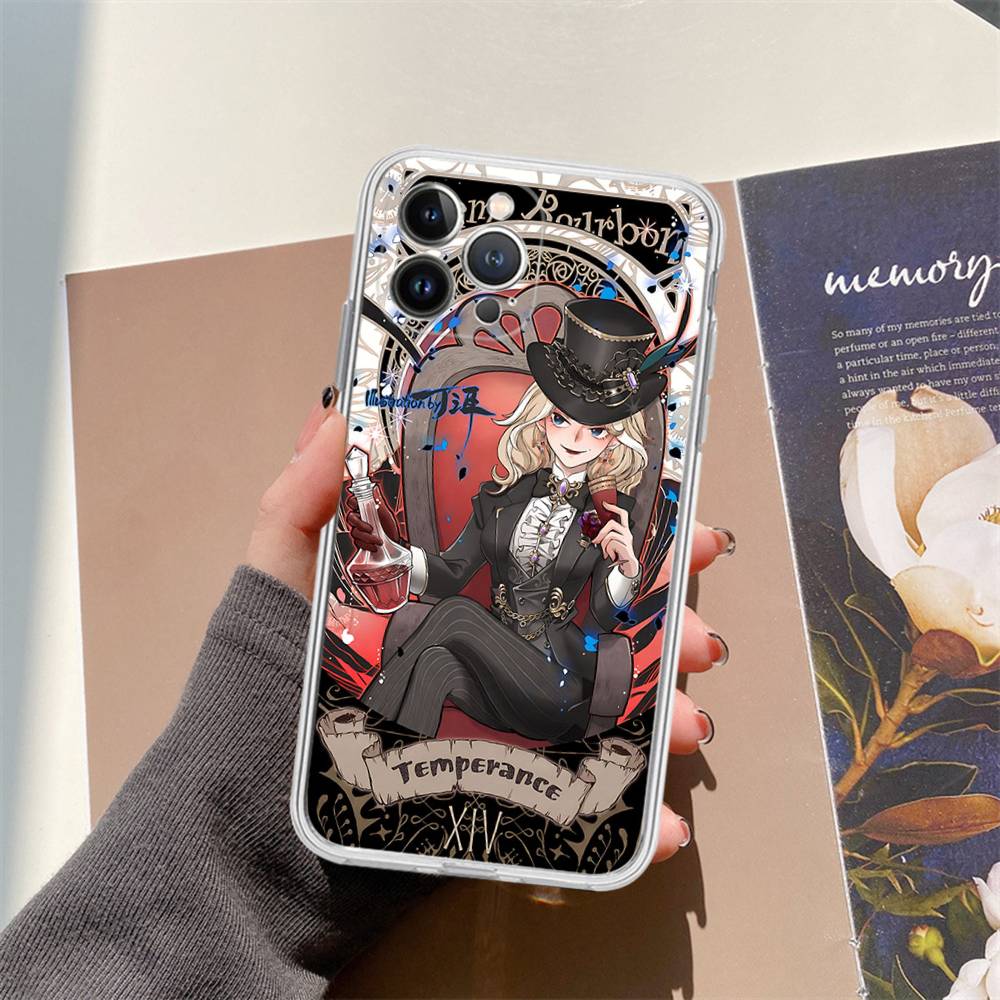 

Horror Game I-Identity V Tarot Cards Transparent Phone Case For IPhone 17 Air 16 Pro Max 15 14 13 12 11Plus Shockproof Cover iPhone 17pro max