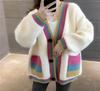 JINZUOMA Cardigan Sweater Knit Cut and Cold Loose Everyday Wear One Women's Coat, Coat, Jacket, Outerwear, Top, Sewn, Spring/Autumn, Soft, Warm,