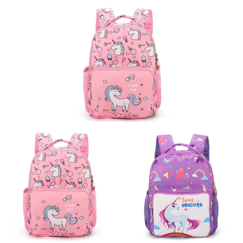 Childrens Cartoon Unicorn Backpack With Waterproof Nylon And Adjustable Straps For Preschool Kids