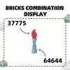 909Pcs/Lot 37775 flame Block Moc Color Accessories Works With featuring Brick DO-IT-YOURSELF Children's learning-focused Toy Assembly Present Box