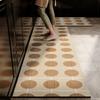 Flannel Retro Restaurant Corridor Floor Mat Kitchen Laundry Room Water Absorbent and Stain-Resistant Carpet Home Decor