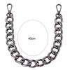 40cm Punk Metal Thick Chain Bag Shoulder Strap DIY Handbag Handles (Black)