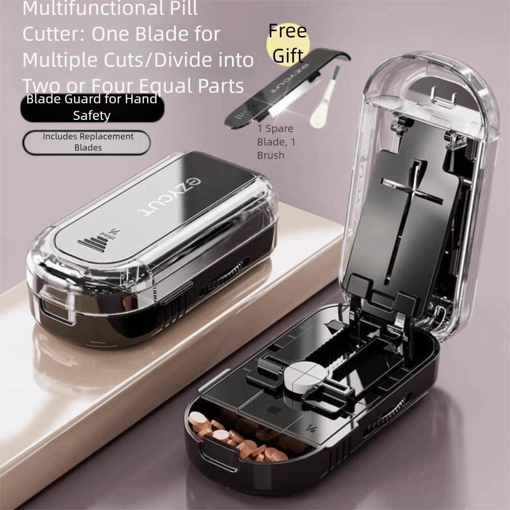 Moisture-proof Quartering Pill Cutter Medicine Cutting Pill Cutter Splitter  for Home&Travel
