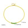 Love Heart Emerald Zircon Bracelet Simple Bestie Set Snake Chain Necklace Minimalist Luxury High End Accessories Design