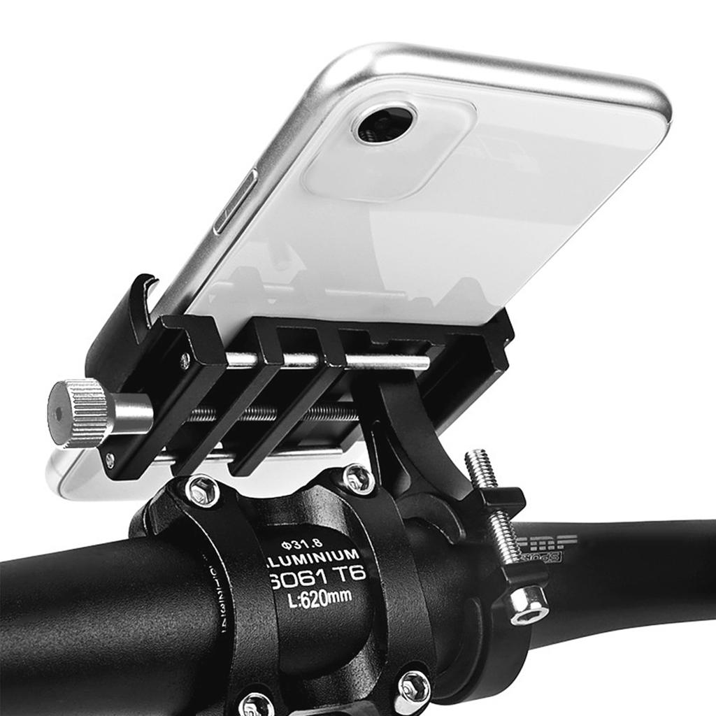 Bicycle Mobile Phone Mount Aluminium Motorcycle Scooter Handlebar Phone Holder for 3.0   6.8 inches Smartphone Mount
