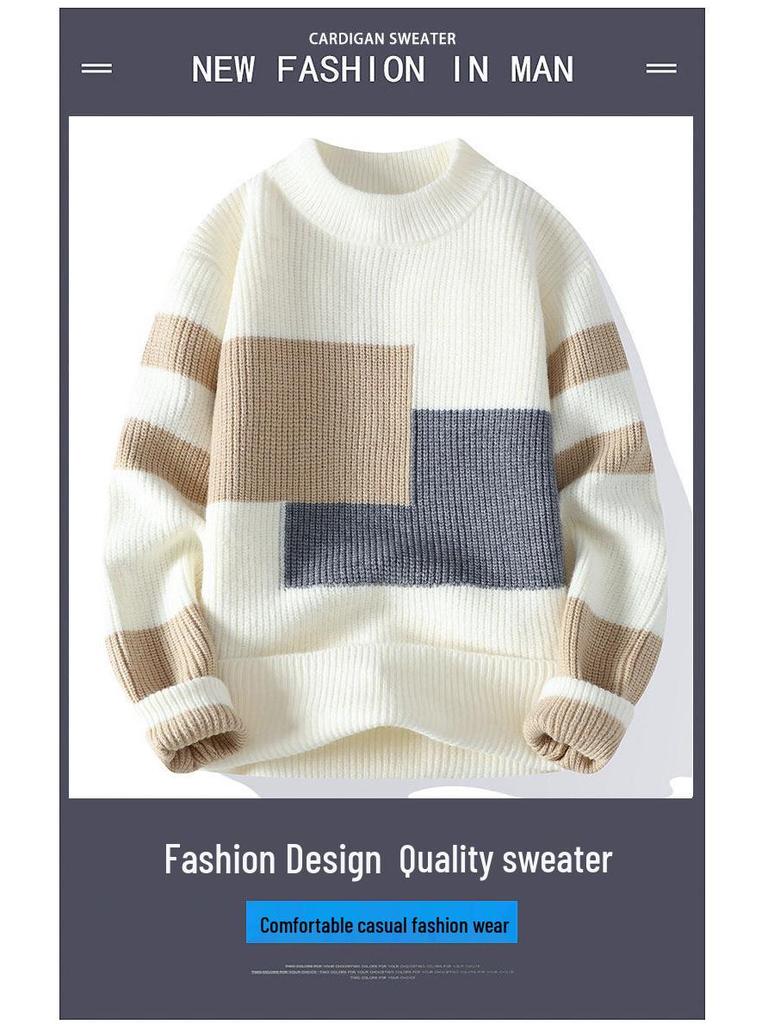 Men's Casual Half-High Collar Sweaters - New for Autumn/Winter 2024