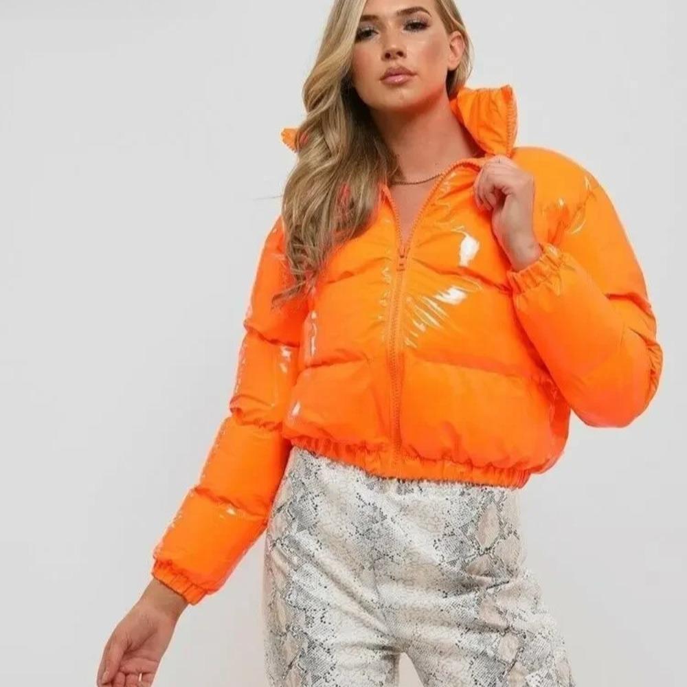 Parka Invernali da Donna con Zip, Giubbotti Streetwear a Manica Lunga con Zip, Giubbotti Casual in Piuma e Lana Slim