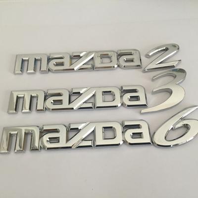 1ks 3D ABS pro 2 3 6 auto Písmeno Znak Zadní víko kufru Samolepky odznak nálepka Nálepka styling auto Příslušenství