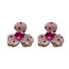 Elegant Zircon Geometric Flower Jewelry Set: Luxury Necklace & Stud Earrings