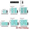Set Of 2 Flat Printing Curtains Without Rod Geometric Blue White Design Holiday Women Is Day Printed Versatile Curtain Polyester
