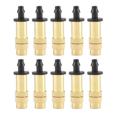 10 Pièces Tête d'Arroseur en Cuivre Réglable Micro-Pulvérisation Arroseur de Jardin