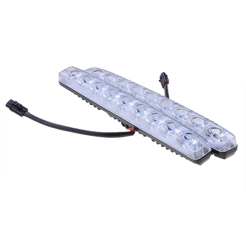 

2 шт. 9 светодиодов холодного белого цвета дневные ходовые огни автомобиля противотуманные фары DRL осветительные аксессуары алюминиевый корпус 12 В DRL White