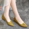 Women Fashion Sweet Yellow Spring & Summer Slip On Anti Skid Shoes Lady Black Plus Size Comfort Office Shoes Ab522