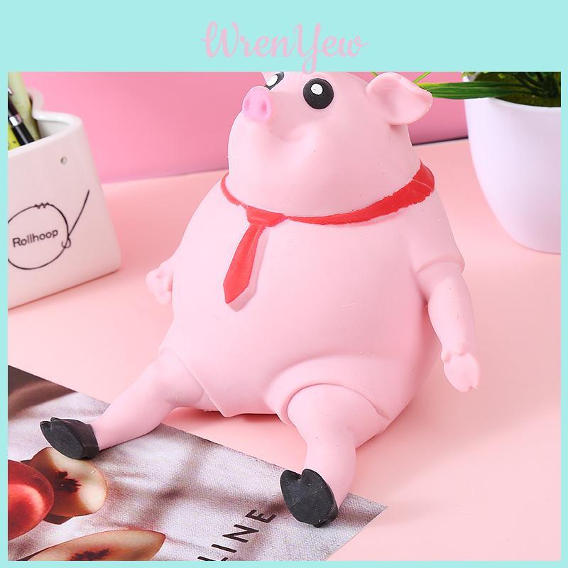 Adorable Pink Pig Tpr Toy With Memory Sand For Stress Relief